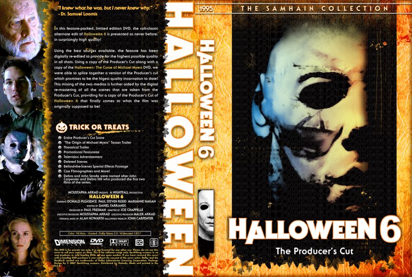 Halloween 6 - The Producer's Cut - Movie DVD Custom Covers 