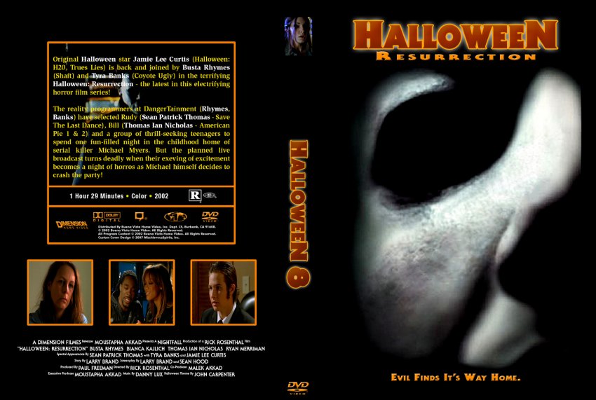 Halloween Resurrection Movie Dvd Custom Covers Halloween8 Ms Dvd Covers