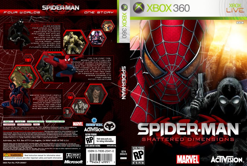 spider man shattered dimensions xbox 360