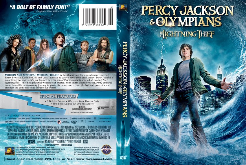 Percy Jackson And The Olympians - The Lightning Thief - Movie DVD ...