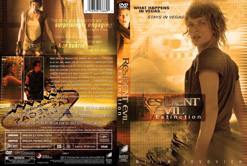 Resident Evil Extinction Movie DVD Custom Covers RESIDENT EVIL Copy DVD Covers