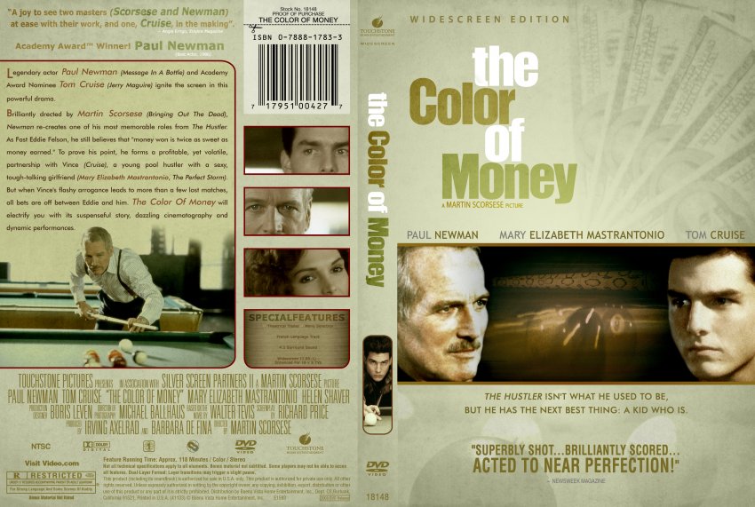 The Color Of Money Movie DVD Custom Covers The Color Of Money Cstm