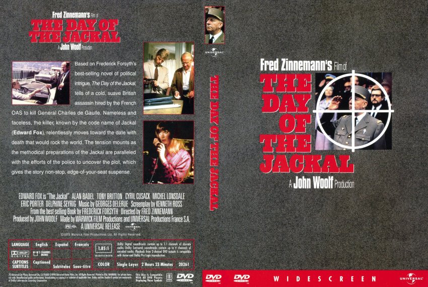 The Day Of The Jackal Movie DVD Custom Covers The Day of the Jackal