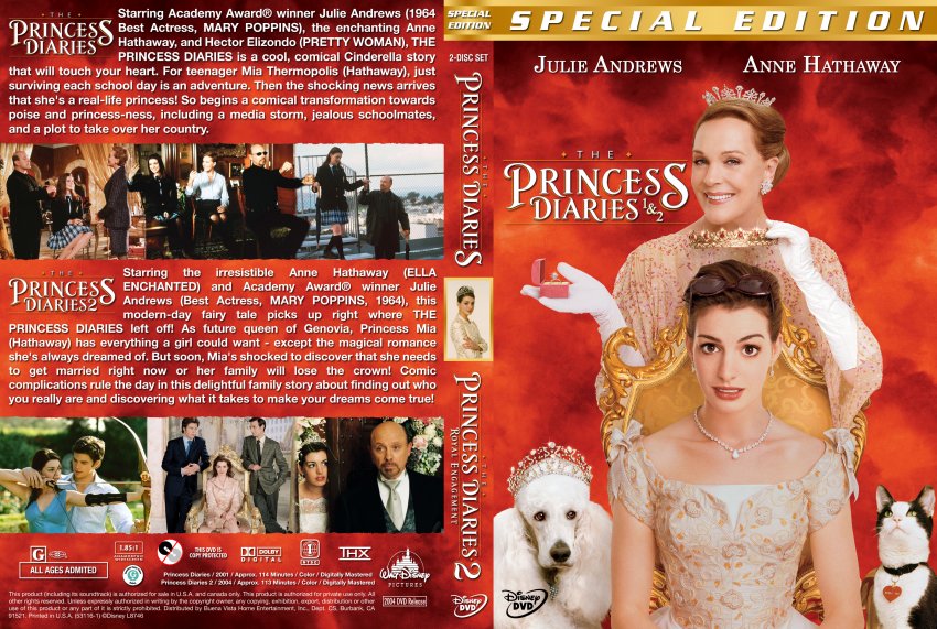 The Princess Diaries Double Feature - Movie DVD Custom Covers - The ...