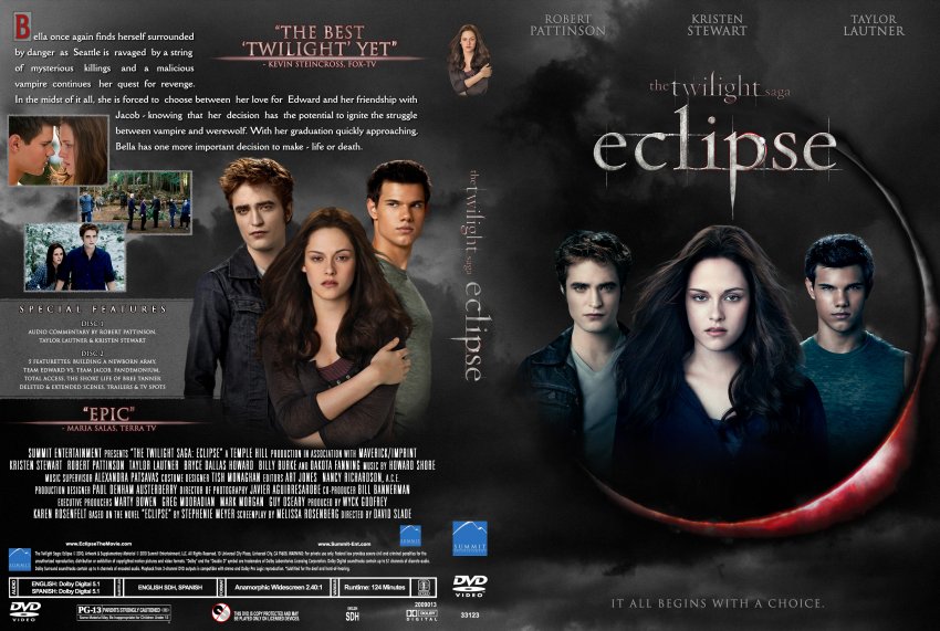 The Twilight Saga Eclipse Movie Dvd Custom Covers The Twilight