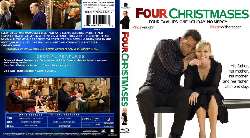Four Christmases Movie Blu Ray Custom Covers Four Christmases English Custom Bluray
