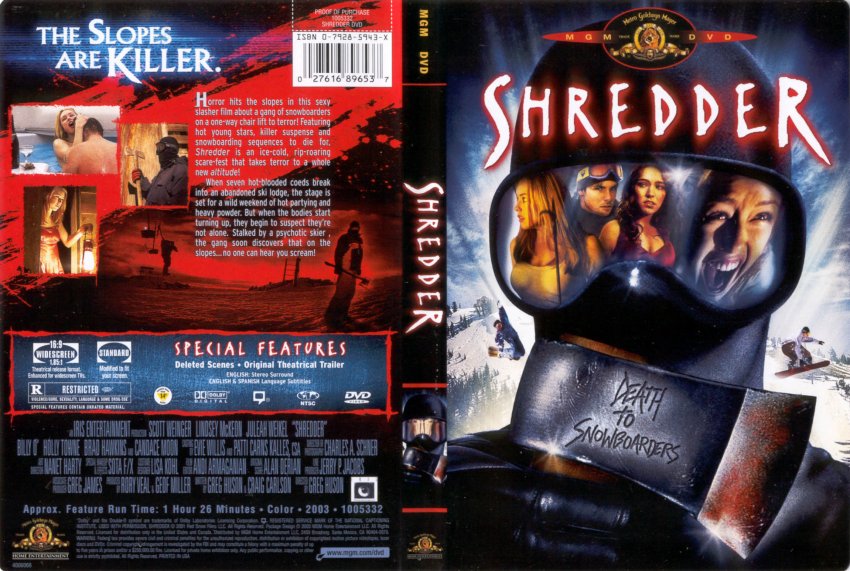 Shredder R1 Movie Dvd Scanned Covers 10shredder R1 Scan Dvd Covers