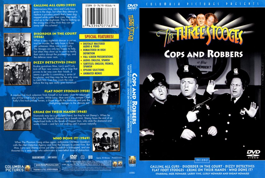 The Three Stooges Cops And Robbers Movie Dvd Scanned Covers 116three Stooges Cops And Robbers Dvd Covers