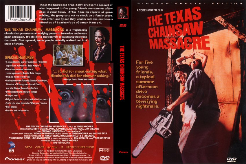 1594Texas chainsaw massacre the 1974 r1 English scan NA - Movie DVD ...