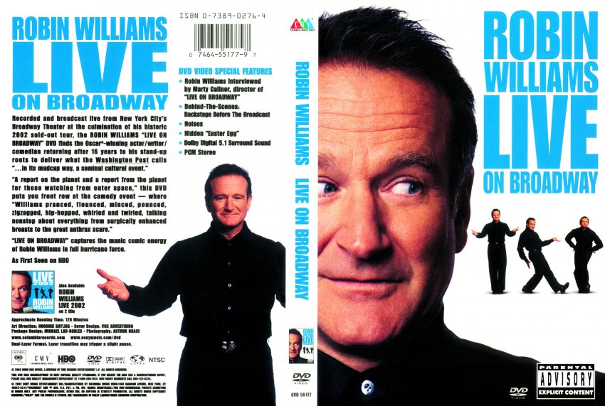 Robin Williams Live On Broadway Movie Dvd Scanned Covers 211robinwilliams Broadway Scan Cmyk Hires Dvd Covers