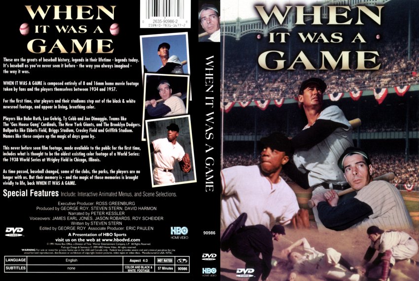 when it was a game - Movie DVD Scanned Covers - 211whenitwasagame1