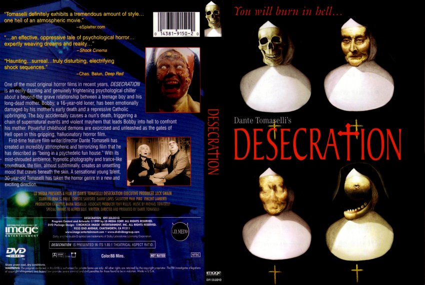 Desecration Movie DVD Scanned Covers 2121DESECRATION.JPG