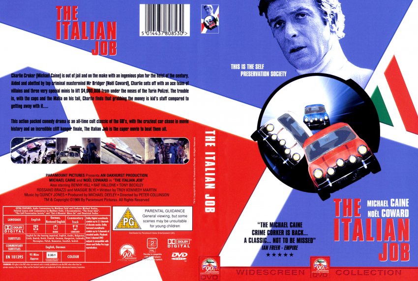 The Italian Job Movie Dvd Scanned Covers The Italian Job Dvd Covers