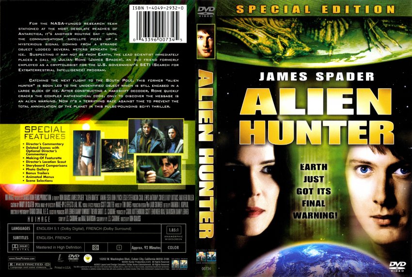 Alien Hunter Movie Dvd Scanned Covers 219alien Hunter Dvd Covers