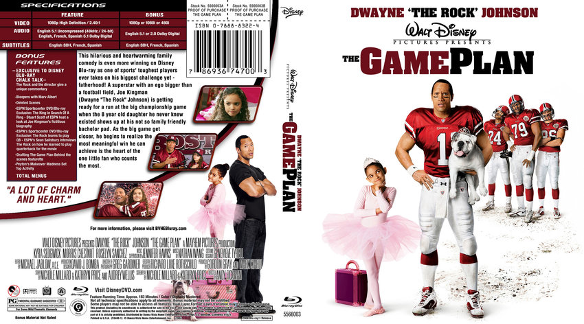 The Game Plan - Movie Blu-Ray Custom Covers - The Gameplan - Bluray ...