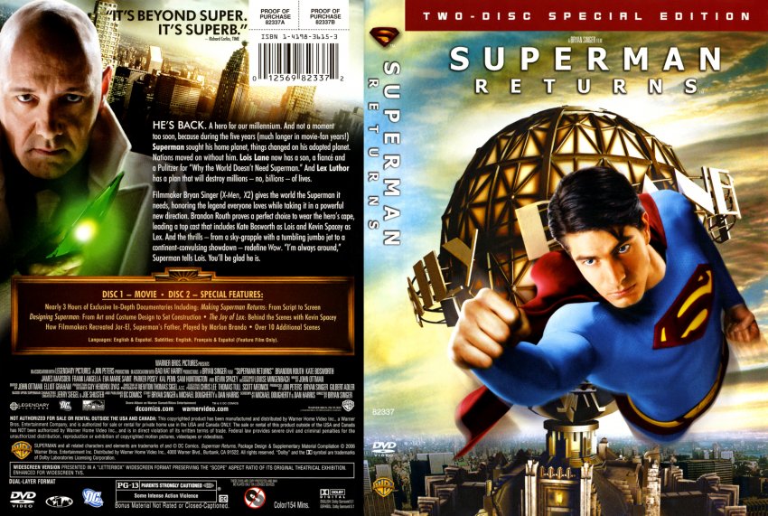 Superman Returns - Special Edition - Movie DVD Scanned Covers ...