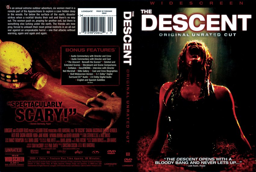 The Descent - Movie DVD Scanned Covers - 5171Copy of THE DESCENT :: DVD ...