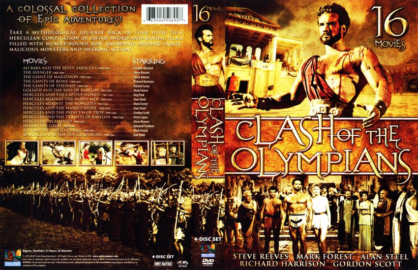 Clash Of The Olympians (16 Movies) Movie DVD Scanned Covers Clash