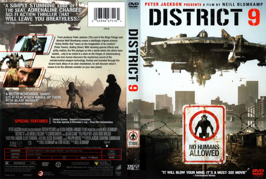 District 9 Movie Dvd Scanned Covers District 93 Dvd Covers