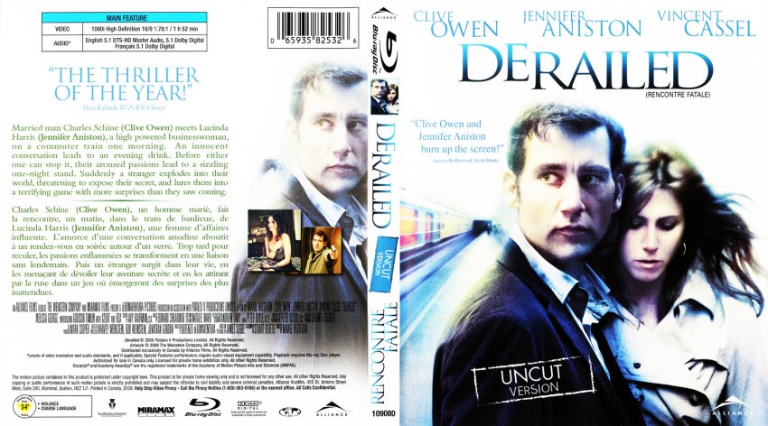 Derailed - Movie Blu-Ray Scanned Covers - Derailed - English French ...